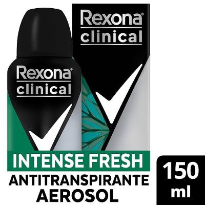 Desodorante Aerossol Rexona Clinical Intense Fresh 96h 150ml