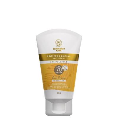 Protetor Solar Facial Australian Gold Gel Creme Fps 70 50g