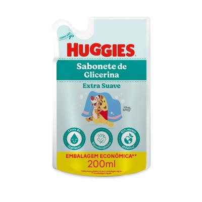 Sabonete Líquido Infantil Huggies Extra Suave 200ml - Refil