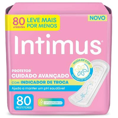 Protetor Diário Intimus Com Indicador De Troca - 80 Unidades