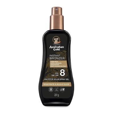 Protetor Solar Australian Gold Spray Gel Com Instant Bronzer Fps8 237ml