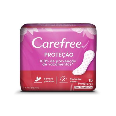 Protetor Diário Carefree Proteção Sem Fragrância 15 Unidades