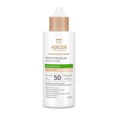 Protetor Solar Facial Adcos Aqua Fluid Tonalizante Fps50 40ml