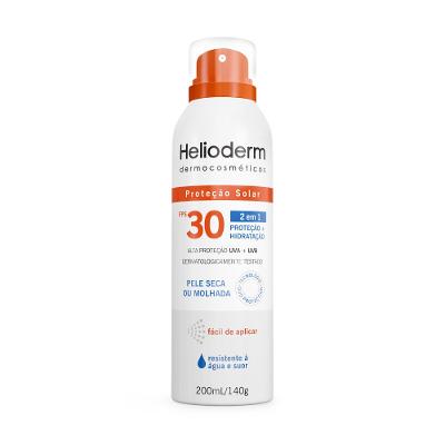 Protetor Solar Aerosol Helioderm Suncare Spray Fps30 200ml