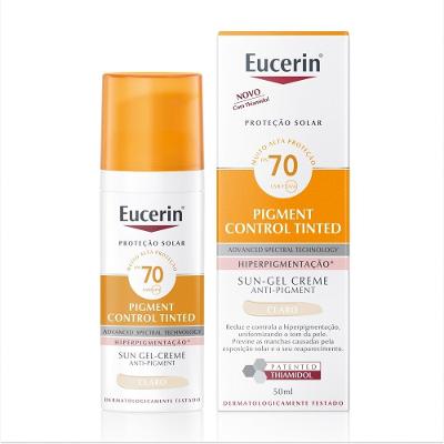 Protetor Solar Facial Eucerin Sun Pigment Control Creme Facial Tom Claro Fps70 50ml