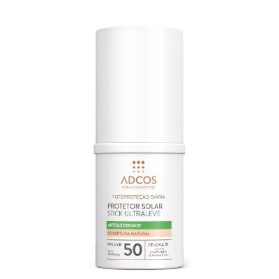 Protetor Solar Facial Adcos Stick Ultraleve Fps 50 Peach 15g