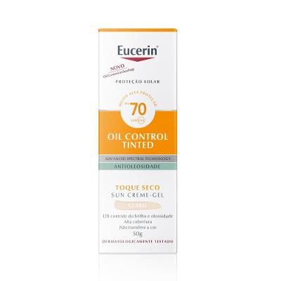 Protetor Solar Facial Eucerin Sun Oil Control Creme Facial Tinted Claro Fps 70 50ml