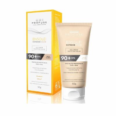 Protetor Solar Profuse Ensolei Extreme Color Bege Claro Fps 90+ 50g