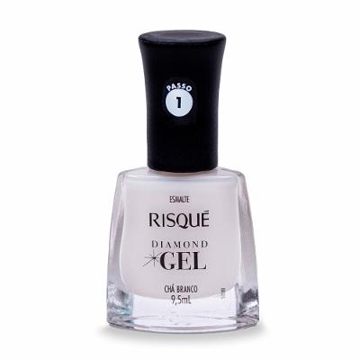 Esmalte Risqué Diamond Gel Chá Branco Cremoso 9,5ml