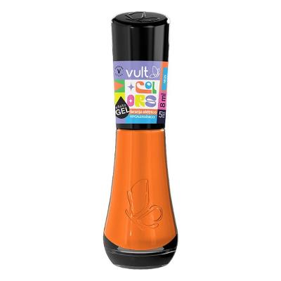 Esmalte Vult 5free Colors Laranja Elétrico 8ml