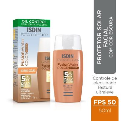 Protetor Solar Facial Isdin Fusion Water Cor Escura Fps50 50ml