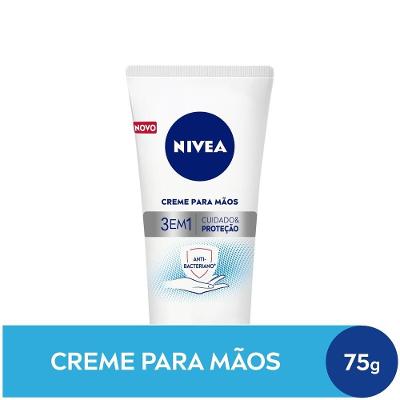 Creme Para Mãos Nivea 3 Em 1 Ação Antibacteriana 75g