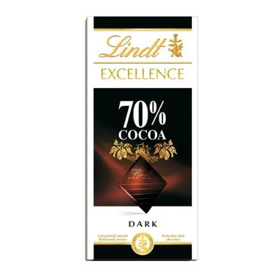 Chocolate Em Bara Amargo Lindt Excellence Dark 70% Caucau 100g