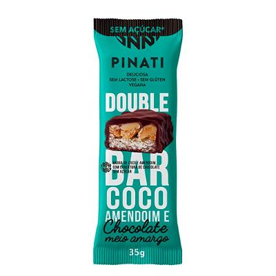 Barra Pinati Double Bar Coco Amendoim E Chocolate Meio Amargo 35g
