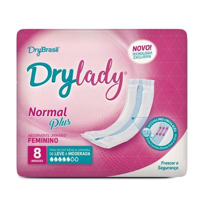 Absorvente Para Incontinência Drylady Normal Com 8 Unidades