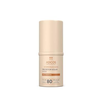 Protetor Solar Facial Adcos Stick Tonalizante Fps 80 Nude 17g