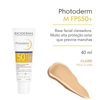 Protetor Solar Facial Bioderma Photoderm M Fps 50+ Cor 2.0 + Ação Clareadora 40ml