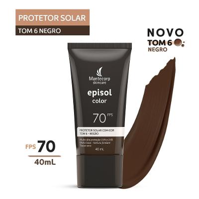 Protetor Solar Episol Color Tom 6 Negro Fps 70 40ml