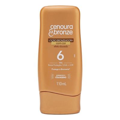 Loção Bronzeadora Cenoura Bronze Fps6 Com Cor 110ml