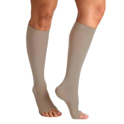 Meia 3/4 Sigvaris Select Comfort Premium Compressão 20-30 Mmhg Ponteira Aberta Natural Escuro P