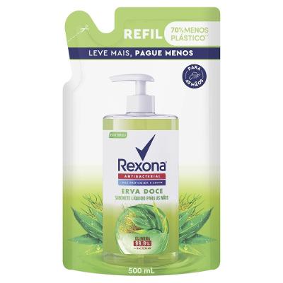 Sabonete Líquido Rexona Antibacteriano Erva Doce 500ml Refil