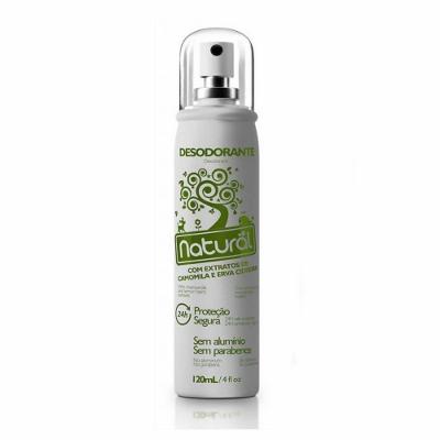Desodorante Natural Suavetex Spray Com Extratos De Camomila + Erva Cidreira Sem Aluminio 120ml