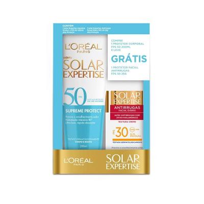 Kit Loreal Expertise Protetor Solar Corporal Fps 50 200ml E Protetor Solar Facial Fps 30 25g