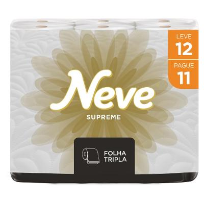 Papel Higiênico Neve Supreme Folha Tripla 20m Com 12 Rolos