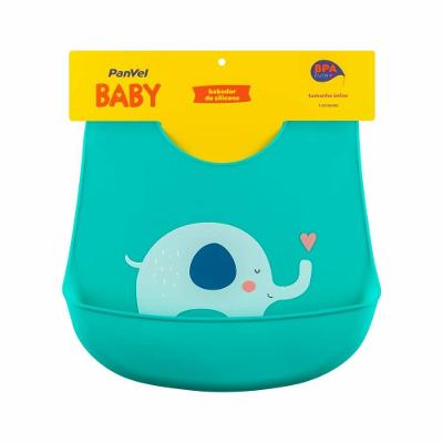 Babador Em Silicone Panvel Baby Elefante