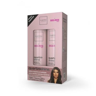 Kit Cadiveu Essentials Quartzo Shine By Boca Rosa Shampoo 250ml + Condicionador 250ml