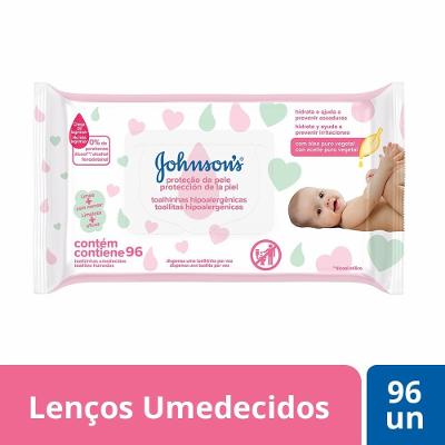 Lenços Umedecidos Johnson’s Baby Proteção Da Pele 96 Unidades