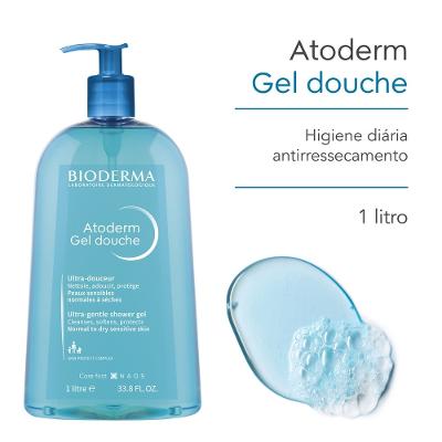 Gel De Higiene Diária Antirressecamento - Bioderma Atoderm Douche 1l