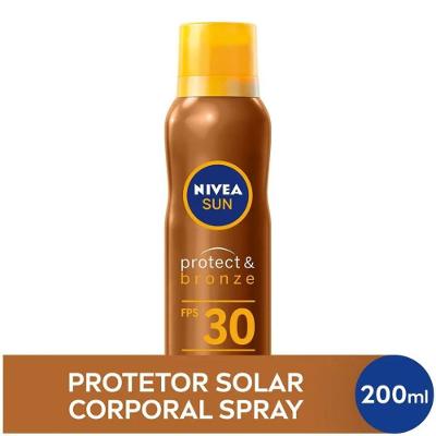 Protetor Solar Nivea Sun Protect&bronze Aerossol Fps30 200ml