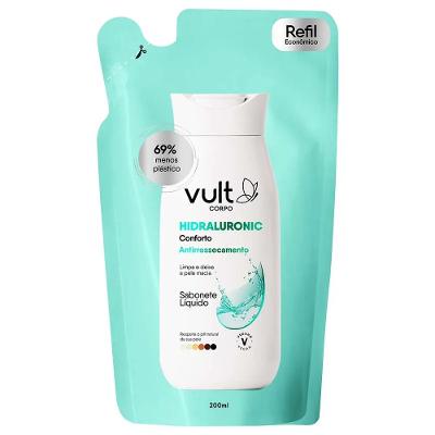 Refil Sabonete Líquido Corporal Glicerina Vult Conforto 200ml