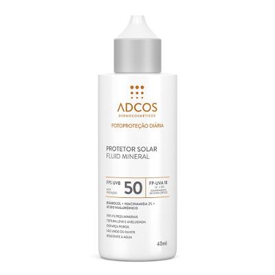 Protetor Solar Facial Adcos Fluid Mineral Incolor Fps50 40ml