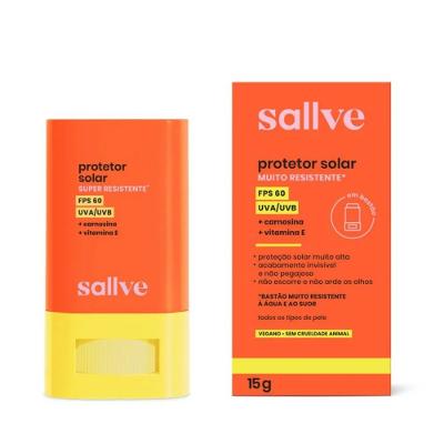 Protetor Solar Facial Stick Sallve Fps60 15g