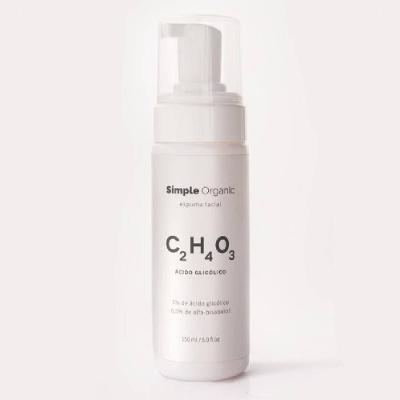 Espuma Limpeza Facial Simple Organic Ácido Glicólico C2h403 150ml