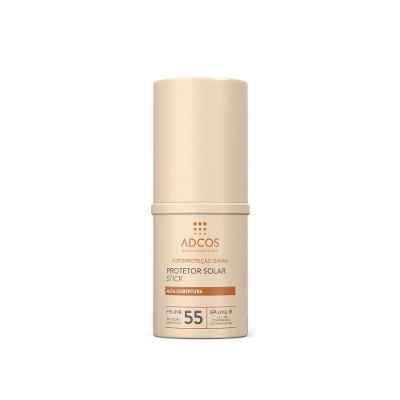 Protetor Solar Facial Adcos Stick Tonalizante Fps 55 Beige 17g