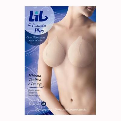 Modelador Para Seios Lib 4 Estações Plus Tamanho M Bege Com 2 Pares