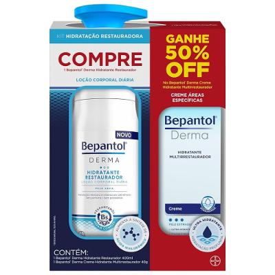 Hidratante Restaurador Diário 400ml + Creme Multirrestaurador 20g Bepantol Derma