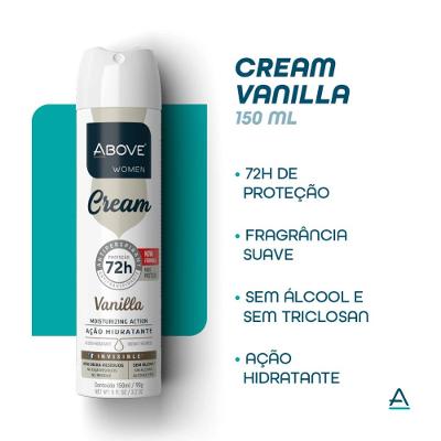 Desodorante Aerossol Above Cream Vanilla 150ml