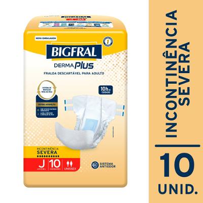 Fralda Adulto Bigfral Dermaplus Juvenil 10 Unidades