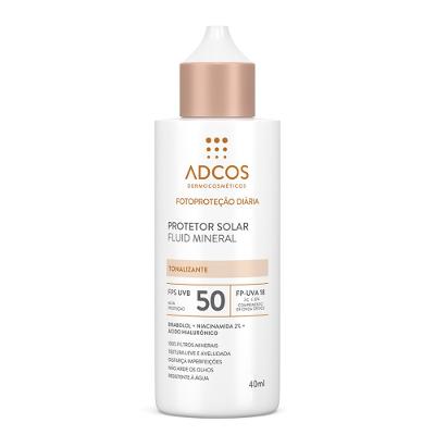 Protetor Solar Facial Adcos Fluid Mineral Tonalizante Fps50 40ml