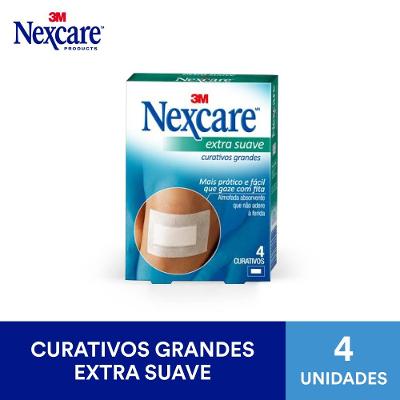 Curativos Nexcare Grandes Extra Suave Com 4unidades