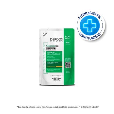 Shampoo Anticaspa Ds Vichy Dercos Cabelos Secos Refil 200ml
