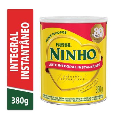 Leite Em Pó Ninho Integral Instantâneo Lata 380g