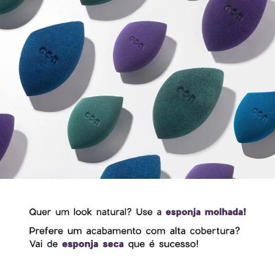 Esponja Para Maquiagem Flat Blend Océane Azul 1 Unidade