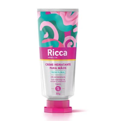Creme Hidratante Para Mãos Ricca Fps15 Fresh Floral 30g
