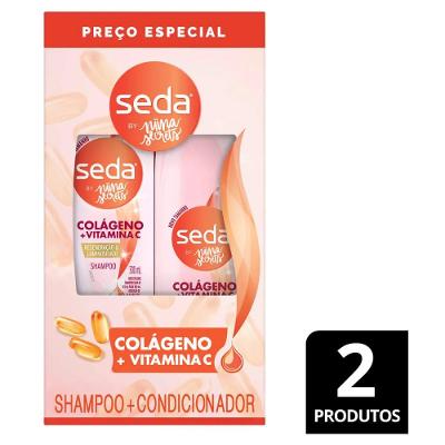 Kit Seda By Niina Secrets Colágeno + Vitamina C Shampoo 300ml + Condicionador 190ml