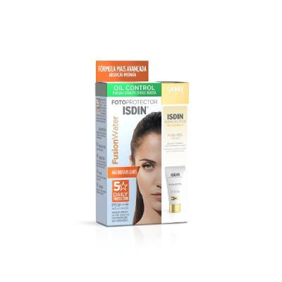 Kit Protetor Solar Facial Isdin Foto Fusion Water Fps60 50ml Grátis Isdinceutics K-ox Eyes 3g